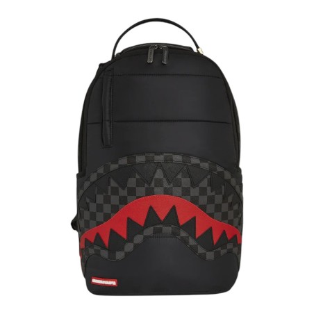 Black Puffer Grey Check Sprayground